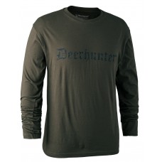 Deerhunter Logo T-shirt langärmlig Bark green