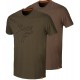 Härkila Graphic T-Shirt 2er-pack Willow green/Slate brown