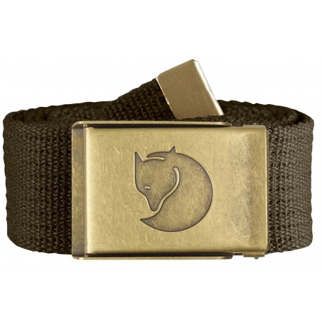 Fjällräven Canvas Brass Belt 4cm Dark Olive