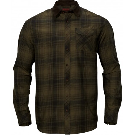 Härkila Driven Hunt Hemd Olive green check