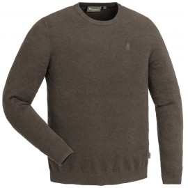 Pinewood Värnamo Rundhals Strickpullover Brown Melange