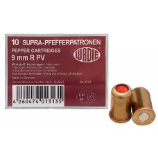 Wadie Pfefferpatronen Supraim im Kaliber 9mm R PV für alle Schreckschuss - Revolver, 10 Stk