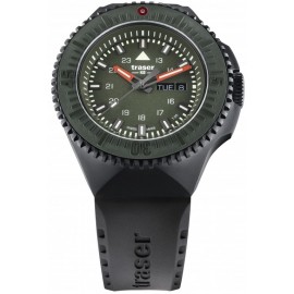 Traser H3 P69 Black Stealth Green, Kautschukband