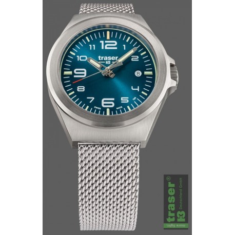 Traser P59 Essential S Blue, Milanese Edelstahlband