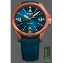 Traser H3 P67 P67 Officer Pro Automatic Bronze Blue, Lederband