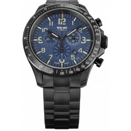 Traser H3 P67 Officer Pro Chronograph Blue, Edelstahlband PVD