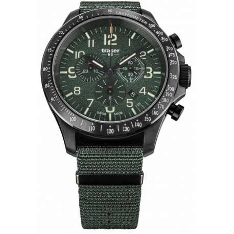 Traser H3 P67 Officer Pro Chronograph Green, Natoband