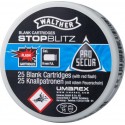 WALTHER STOP BLITZ PLATZPATRONEN cal. 9 mm P.A. - 25 Schuss